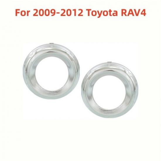 Комплект из 2-х накладок на противотуманные фары для Toyota RAV4 2009-2012, левая и правая, отверстия под противотуманные фары