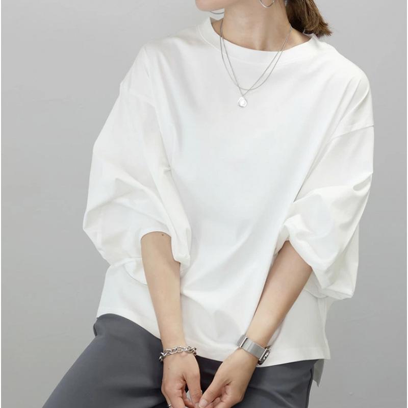 

Korean Japanese Style Women s Plus Size Long Sleeve T-shirt - Spring to Winter Base Layer Large белый