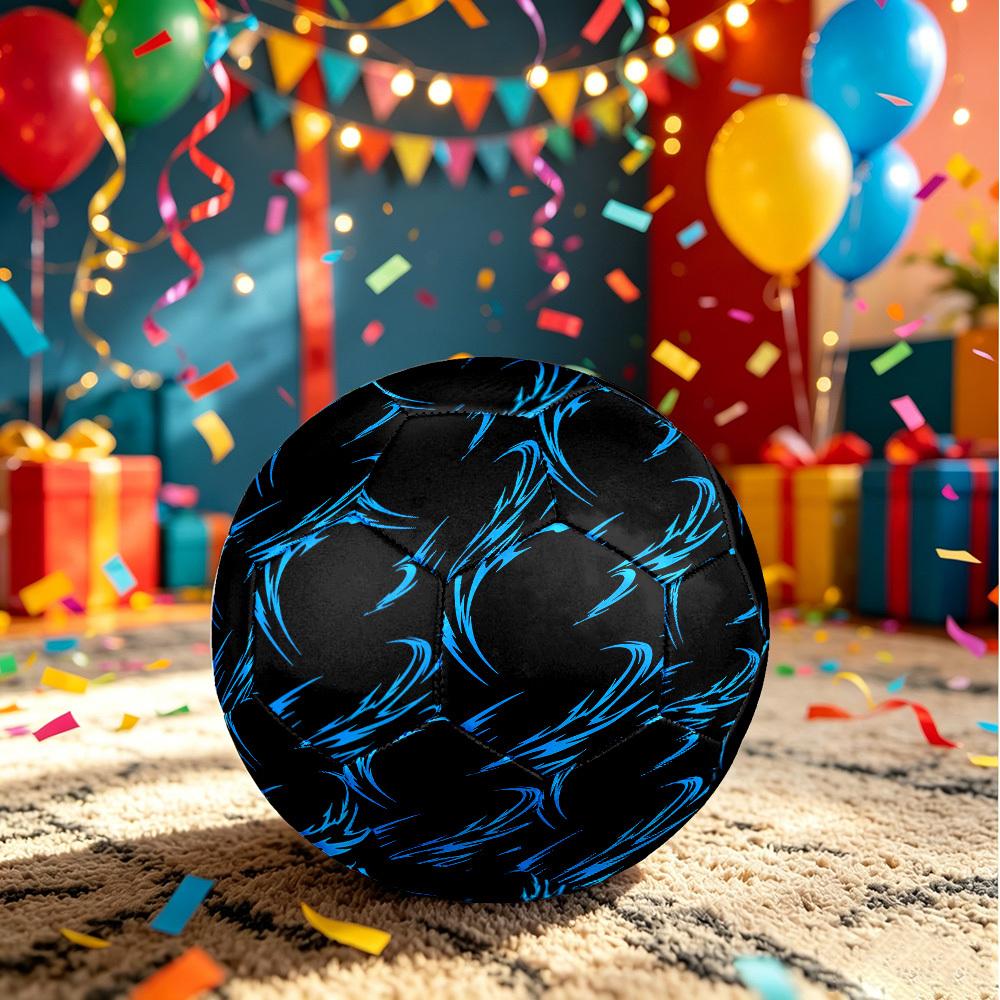 1pc Blue Swirls Abstract Size 5 Soccer Ball Professional Match Training Football Indoor &Outdoor Sports Ball Lightweight Durable C6530