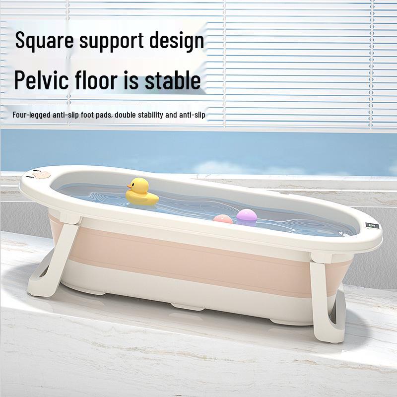 Foldable Antibacterial Toddler Bathtub – Large, Thickened Sit-in Baby Bath Basin for Newborns