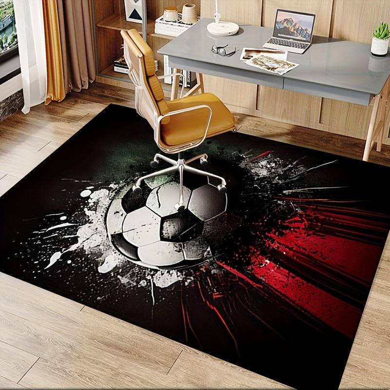 

Golden Diamond Velvet Dot Plush Non Slip Area Rug Football Design Durable Crystal Velvet Living Room Bedroom Dorm Outdoor Use 50x80cm20x31in