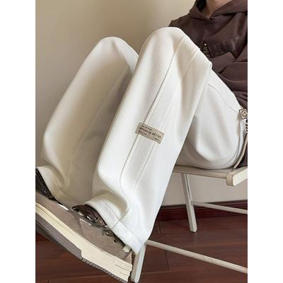 Autumn Men's Sweatpants Straight Loose Wide-leg Pants Boys Sports Casual Pants