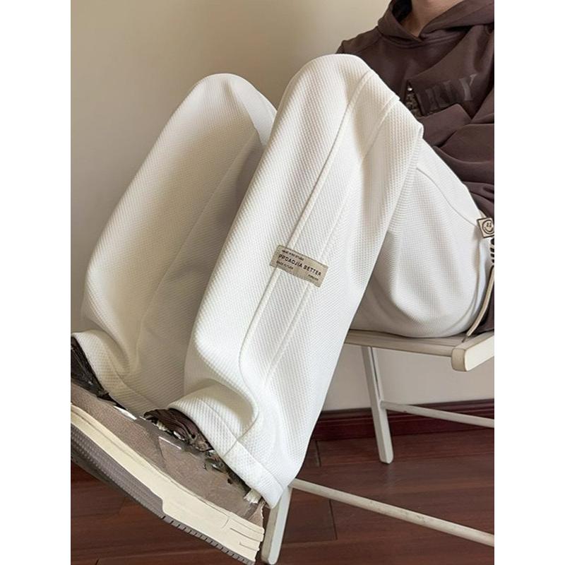 Autumn Men's Sweatpants Straight Loose Wide-leg Pants Boys Sports Casual Pants