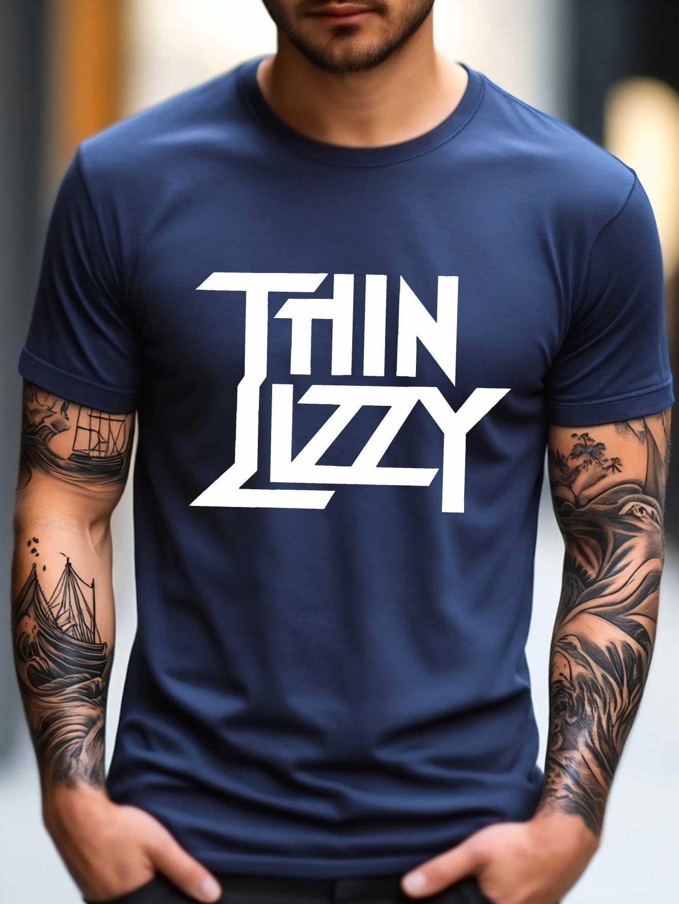 Thin Lizzy Graphic T-shirt - Navy Blue XL