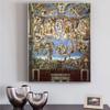 Pictură faimoasă Capela Sixtina Mural Judecata finală Poster și tipărire Pânză Pictură de perete Artă Imagine camera de zi