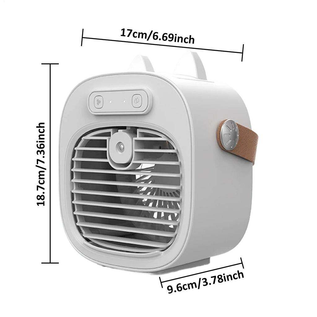 Air Cooler Portable Air Conditioner Small Cooling Device with 3 Wind Speeds for Camping Outdoor Dormitories Children's Room