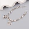 BFCLUB Silver Color Hiphop Thick Heart Ball Bracelet for Women Men Vintage Handmade Hasp Bracelet Birthday Gift S-B451