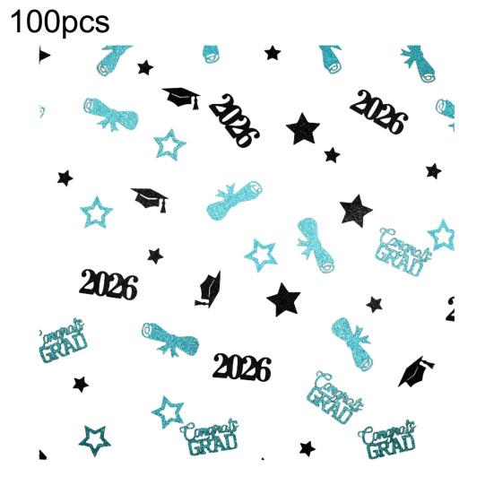 Yousheng 100 Pcs Graduation Confetti Glitter Grad Caps Bows Stars Confetti Class of 2026 Party Table Centerpiece for Graduation Party