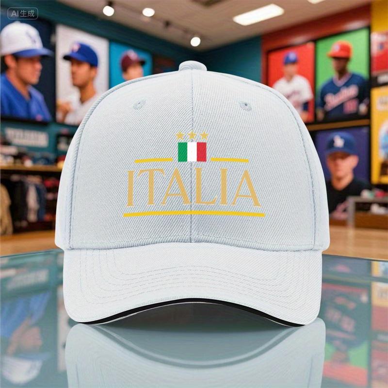 1pc Italian Baseball Cap  Lightweight Breathable Hat with Italia Graphic  Flag ColorsAppropriate for Any Season