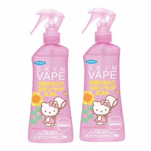 

Спрей-репеллент от насекомых Fumakilla Skin Vape, тип мист, 200 мл, аромат персика и абрикоса Hello Kitty, 2 флакона, от клещей и клопов [Оптовая покупка]