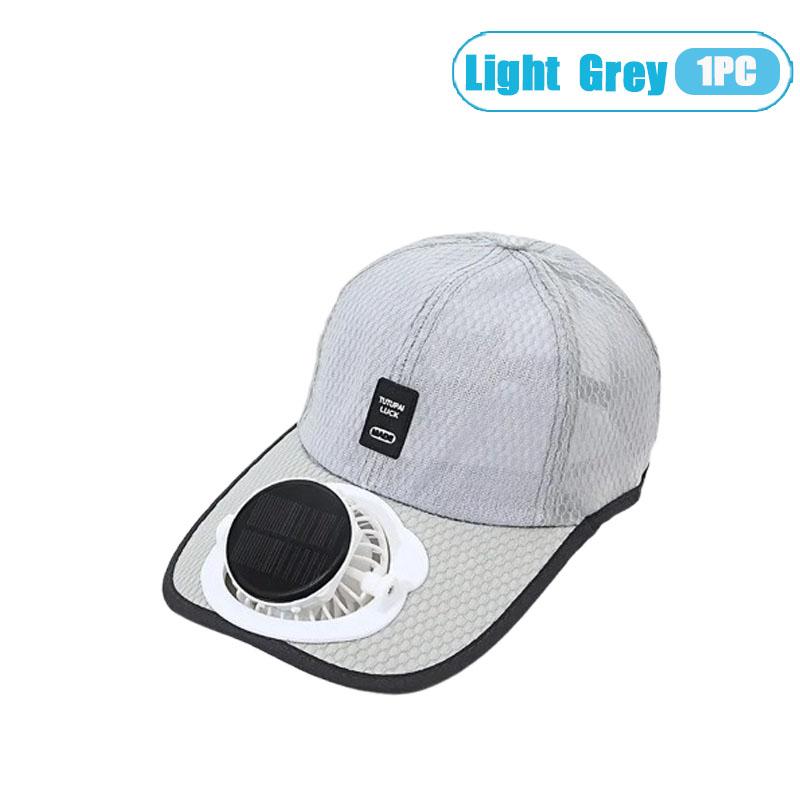 Cappello da Baseball con Ventola Ricaricabile Solare e USB, Rete Traspirante, Raffreddamento, Cappello da Sole per Uomo Donna Estate