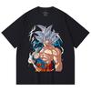230 Gsm 100% Cotton Dragon Ball V47 Goku Ultra Instinct Print Unisex Heavy Cotton T Shirt