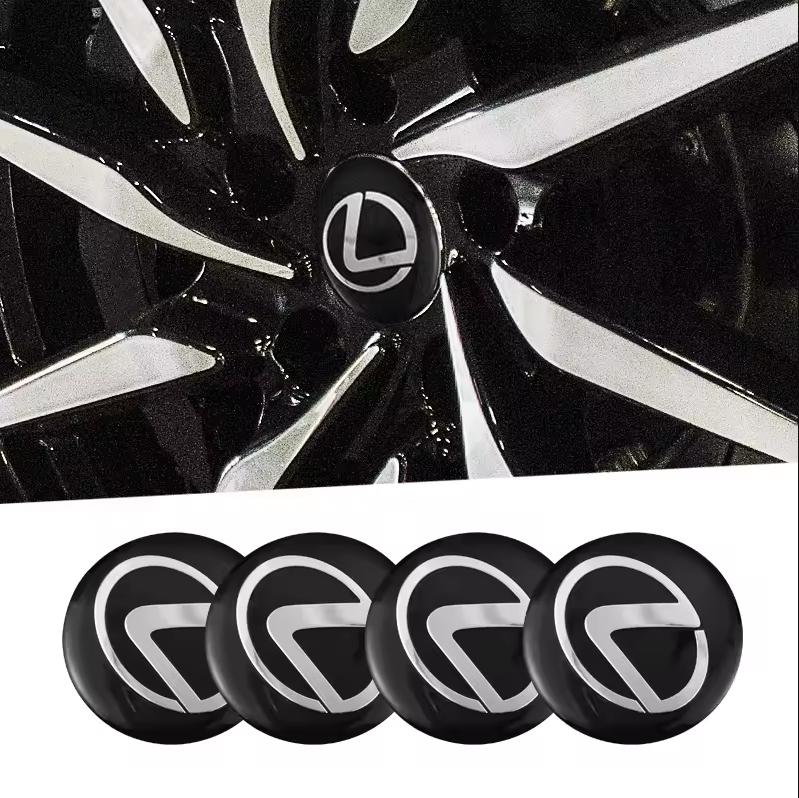 

4Pcs Car Hub Center Sticker Wheel Hub Cap Styling For Lexus Fsport RX330 IS250 Ct200h ES300h RX350 IS300h NX300h UX GX470 LX570