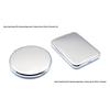 Engravable Stainless Steel Foldable Makeup Mirror - Unbreakable, Portable, Round/Square Design, Compact Size