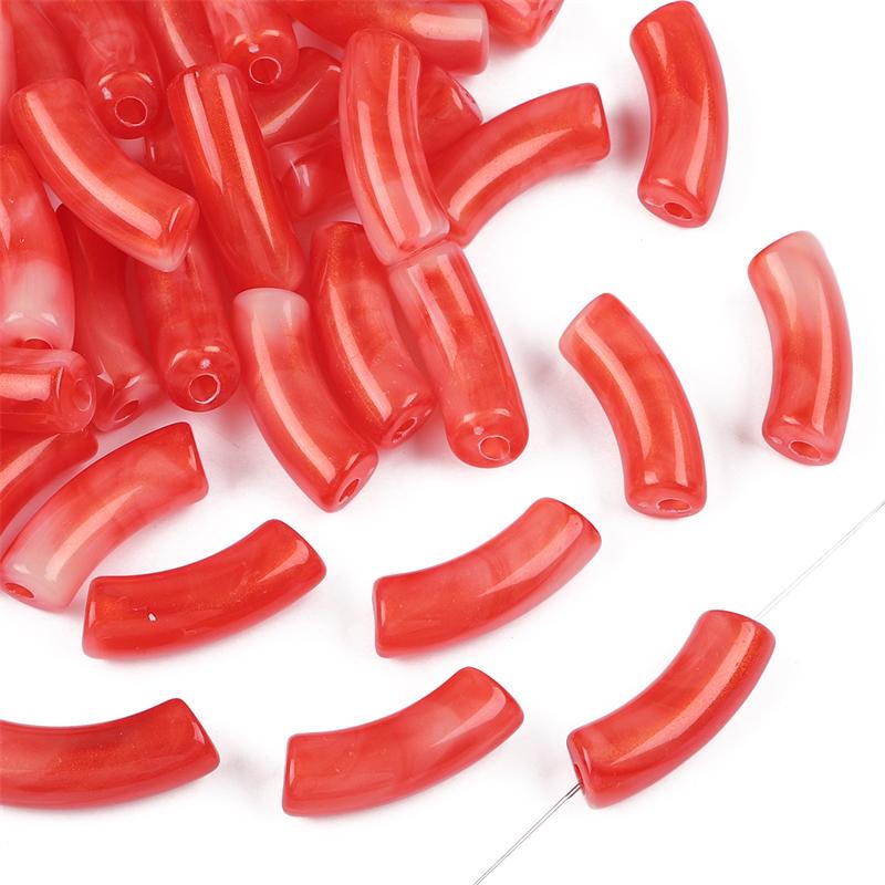 10Pcs Acrylic Gold Powder Double Color Beads For DIY Necklace Bracelet Earrings Jewelry Making Craft Accessories