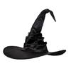 Creative Black Folds Wizard Hat Angled Witch Hat Popular Witch Costume Hallo