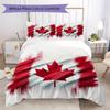 Canada Soccer Pattern Bedding Uilt Set Uilt Cover Pillowcase Home Decoration Birthday Gift (1 * Duvet Cover + 2 * Pillowcase Without Core)