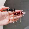 Japan and South Korea Red Velvet Bow Fringed Long Earrings High-end Light Luxury Exquisite Celebrity Style Ear Jewelry Wholesale