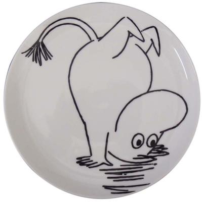 Yamaka Shoten MOOMIN Moomin Microwave and Dishwasher Moomin Nordic Day Wedding Made In "Bob Foundation" Plate, Approx. 21.5cm Diameter, Pattern, Safe,