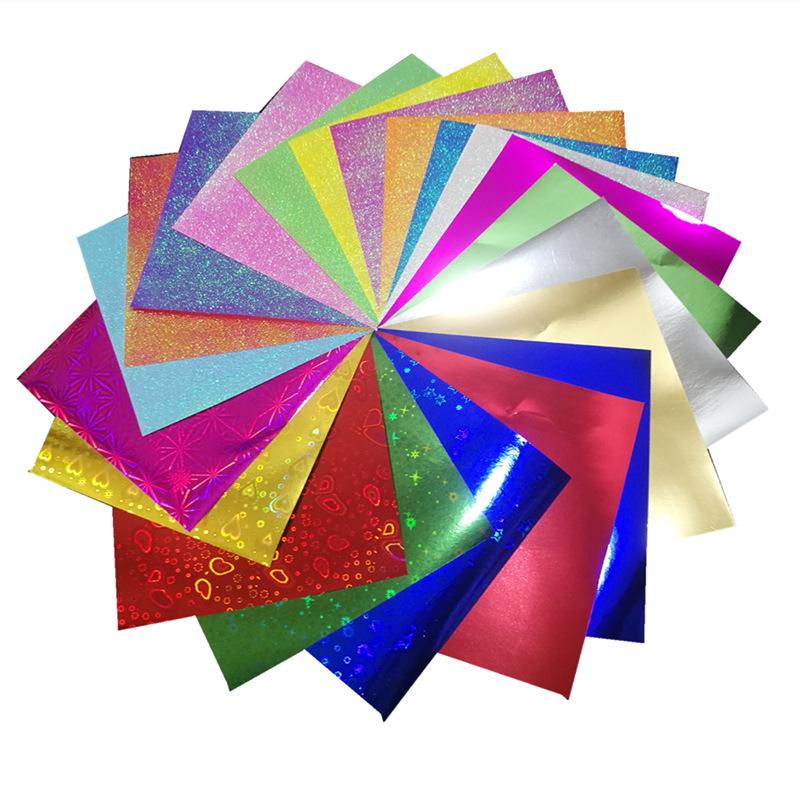 Glitter Pearlescent Origami Paper for Kids - Bright Colors, Ideal for Thousand Cranes & Rose Flowers