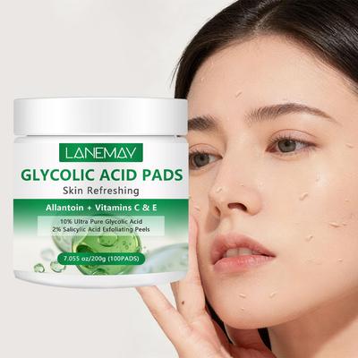 Glycolic Acid Pads-Reduce Lines and Wrinkles-Exfoliate the Skin-Pore Minimizing-Suitable For All Skin Types, 200g
