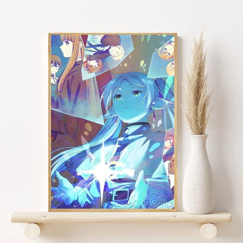 Frieren Anime Poster HD art sticky wall waterproof home living room bedroom bar aesthetic decoration