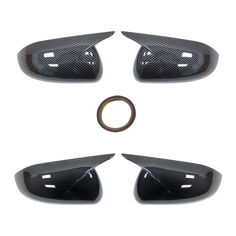 For KIA K2 KX CROSS 2017-2020 RIO 4 2017-2025 Car Rearview Side Mirror Cover Horn Wing Cap Exterior Door Trim Sticker Carbon