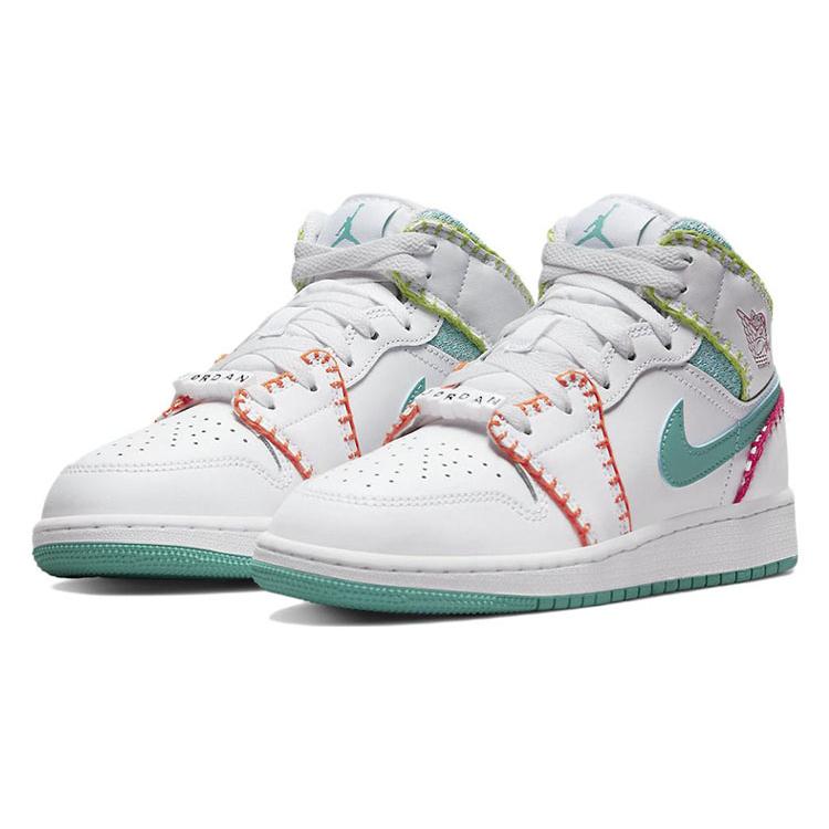 New Jordan 1 Mid Multi Knit GS DM6218-100