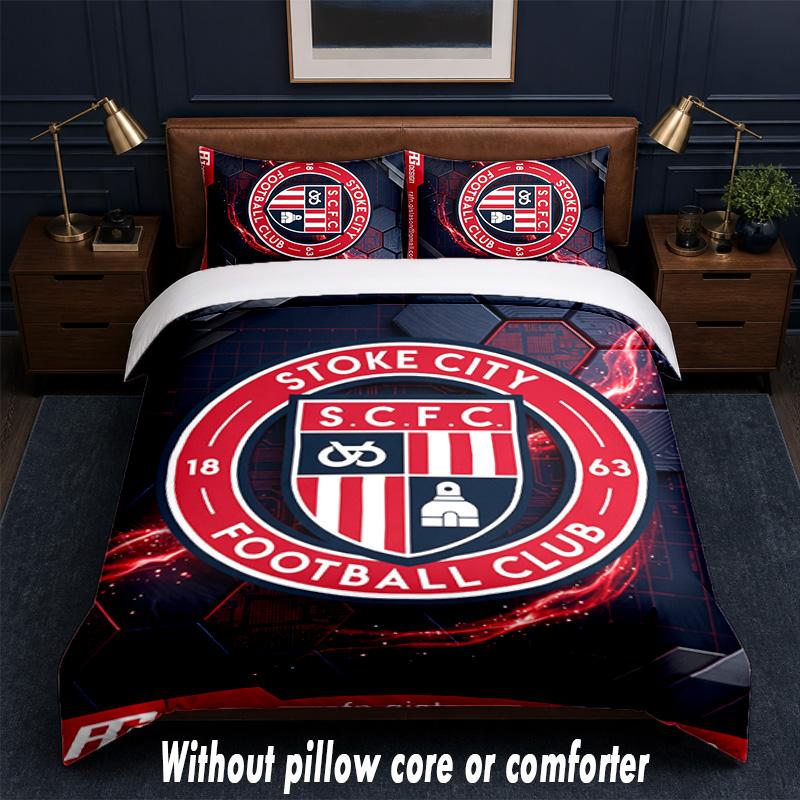 Southampton Football Design Bed Bedding Set 1 Duvet Cover + 2 Pillowcases Soft Breathable Household Bed Linens