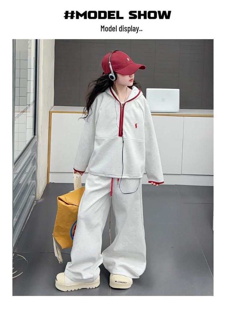 Modisches Sweatshirt- und Hosen-Set für Mädchen - Frühjahr/Herbst 2025 Kollektion