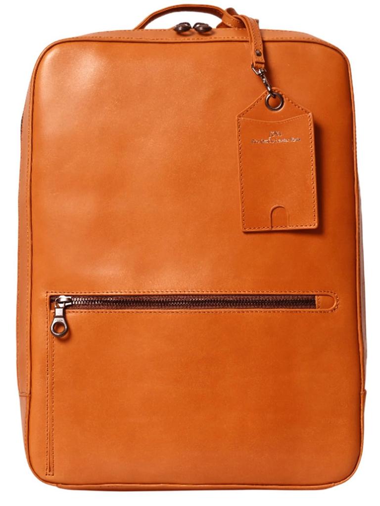 Joya Genuine Leather Backpack for Men, Slim, Square, Lightweight, Perfect for Commuting, Business, PC, and Laptop Use, Popular Brand: CAMEL J4207