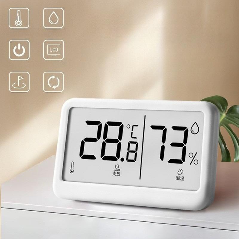 

Міні РК-цифровий термометр гігрометр для приміщення, домашній гігрометр, вимірювач температури та вологості, датчик, вимірювальний прилад, метеостанція Large screen-white