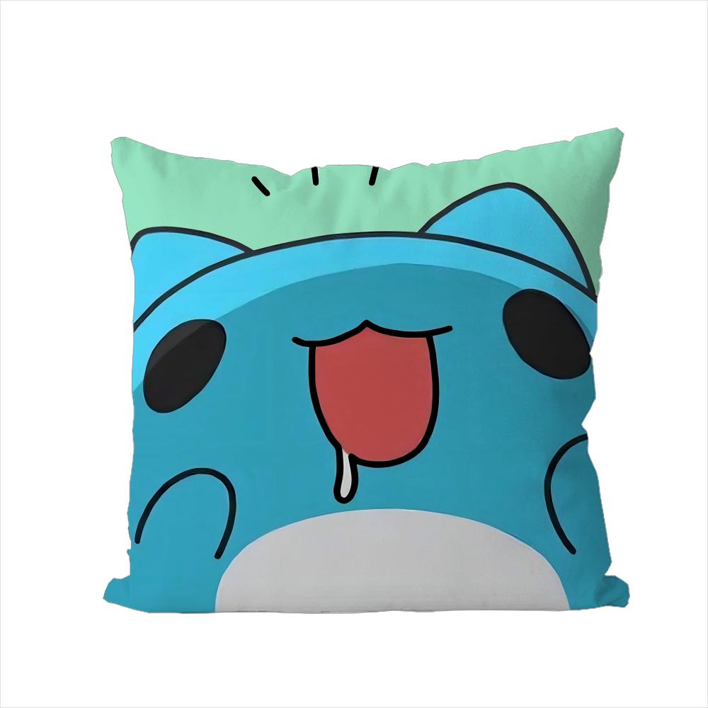 BBugcat Capoo Kuddfodral För Bil Soffa Dekorativt Hem Dubbelsidig Tryck Plysch Kvadratisk Kudde Överkast Kuddfodral