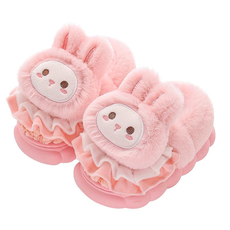 Kinder Cartoon Plüsch Baumwoll Hausschuhe: Herbst/Winter Hausschuhe für Jungen & Mädchen