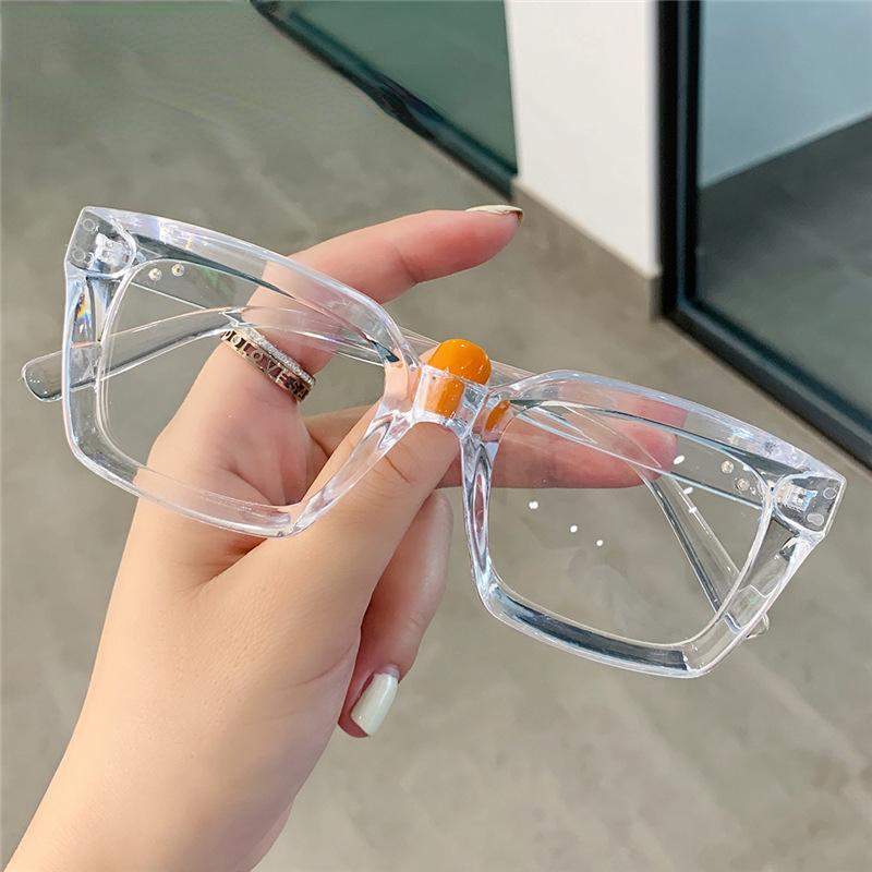 

Square Transparent Glasses Anti Blue Light Eyewear Computer Mobile Phone Spectacles Flat Lens Comfortable