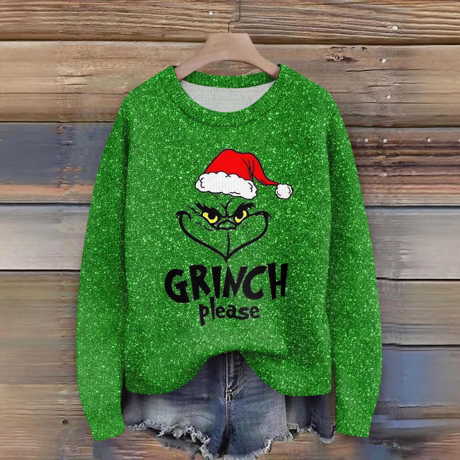 Пуловеры с длинным рукавом для женщин с круглым вырезом повседневные милые с принтом вязаные оверсайз L 2278₽