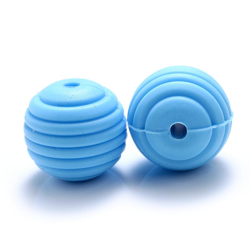 10 Stück/Los 15mm Baby-Silikonperlen Beißringe für 4-6 Monate Spiral-Lebensmittelechtes Silikon Beißring Schnuller Kette Halskette Herstellung