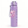 1PC God Is Good Pink Lettering Quote Art 750ml Color Plastic Sports Water Bottle Leakproof Flip Straw Lid Suitable for Sports Office Home Use