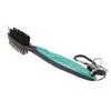 Golf Club Brush with Retractable Cord Dual Sided Steel Bristles Ergonomic Handle Golf Club Cleaning Brush Green