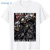 Fashion Anime Skul The Born To Shit Forced 2 Wipe Print O-Neck TShirt Retro Hip Hop Clothing Oversized Unisex Casual T-Shirt