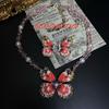 New Vintage Butterfly Bead Pearl Necklace With Exquisite Jewelry Set High-quality Texture