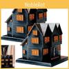 Enchanting Black Witch House Incense Burner Decorative Resin Craft For Halloween And Beyond