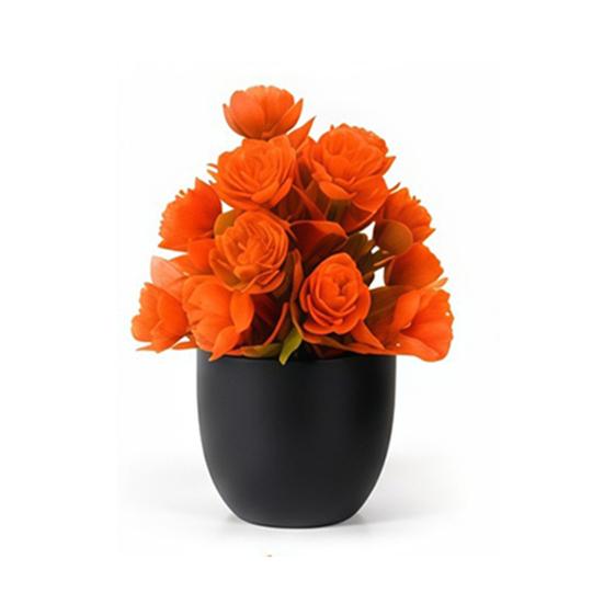 Simulated Small Potted Plant Maintenance-Free Realistic Autumn Leaves Mini Fake