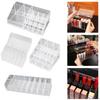 Transparent Makeup Organizer Box Designed for Storing Lipsticks and Other Beauty Essentials on Vanity or Counter