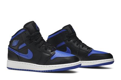 Air 1 Mid GS Schwarz Hyper Royal Retro Sneaker 554725-068