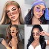 Occhiali da Sole Quadrati Senza Montatura con Lenti Colorate Stile Coreano Streetwear Design Y2K Ideali per Escursioni Leggeri [Dea Bona] - - - Viaggio, Sport,