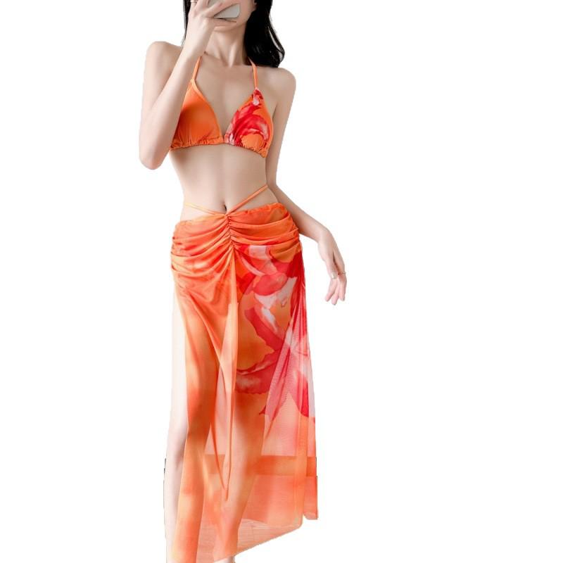 Goddess Holiday: Three-Piece Island Style Bikini - Sexy Vacation Swimsuit for Women