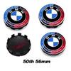 -4pcs 56/68mm Car Hub Cap Wheel Center Cap Emblem 50th Anniversary Badge For BMW E90 E60 F10 F20 G20 G30 E53 E85 E70 E84 F48