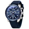 BENYAR BY-5140 Herren-Chronographenuhr, Tachymeter-Lünette, Kalenderanzeige, 3 ATM wasserdicht, Silikonarmband, 45 mm