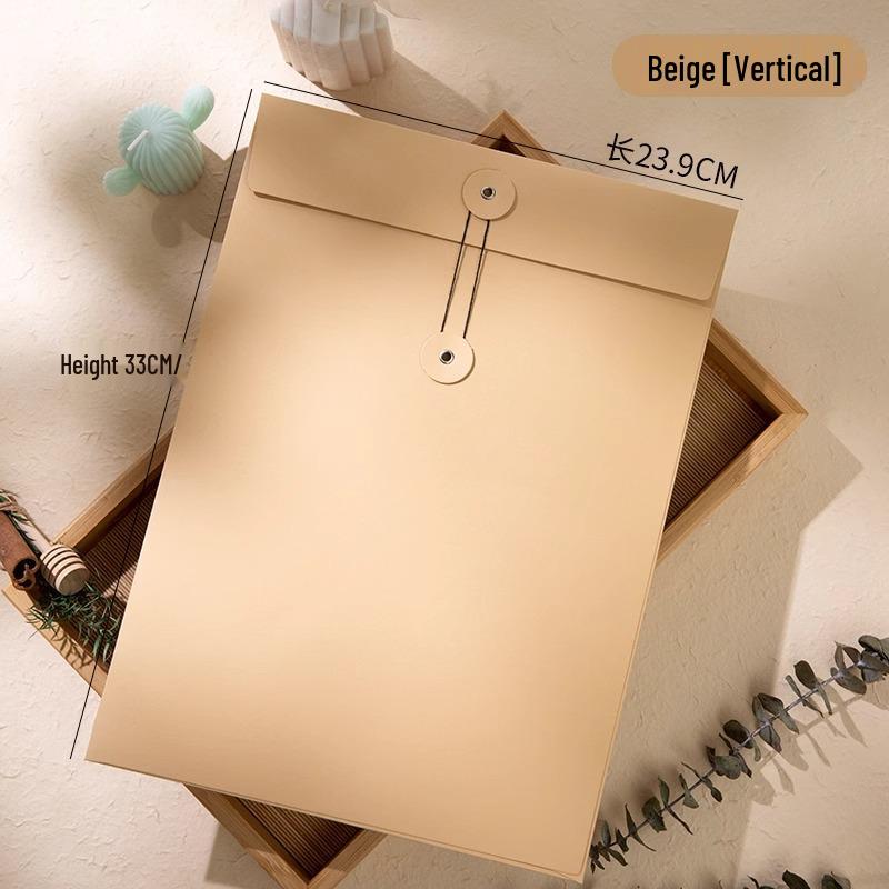 Multi-Size Thickened Colored Paper Envelope & Document Storage Bag